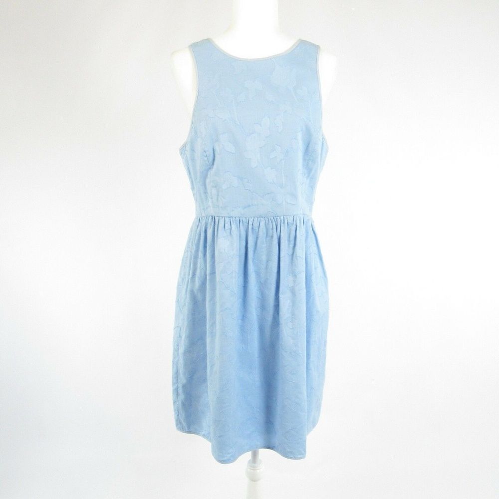 4C blue cotton sleeveless dress 12
